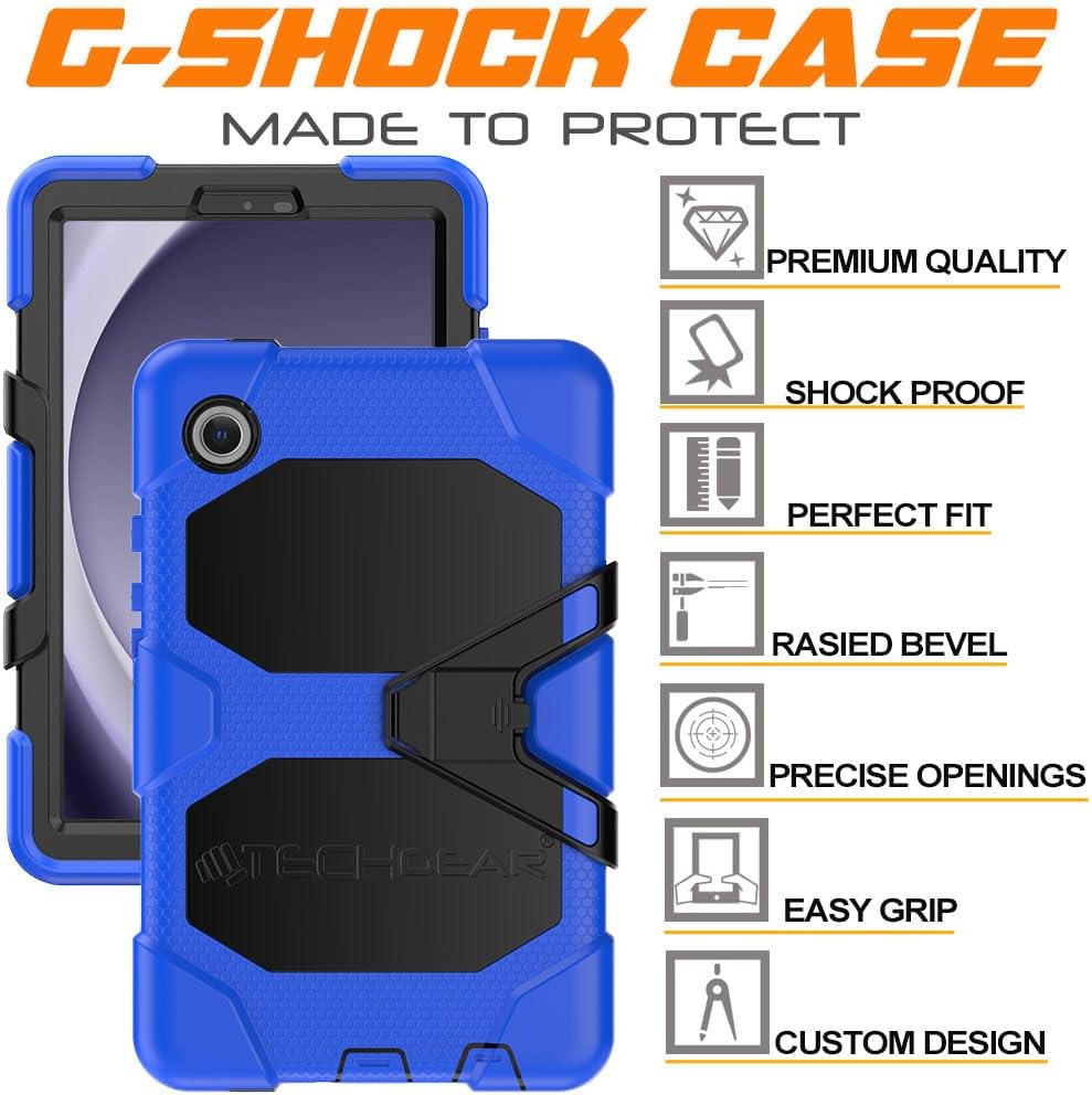 [G-SHOCK Case] Heavy Duty Long Survival Screen Protector Case for Samsung Galaxy Tab A9 8.7" (SM-X110 / SM-X115)