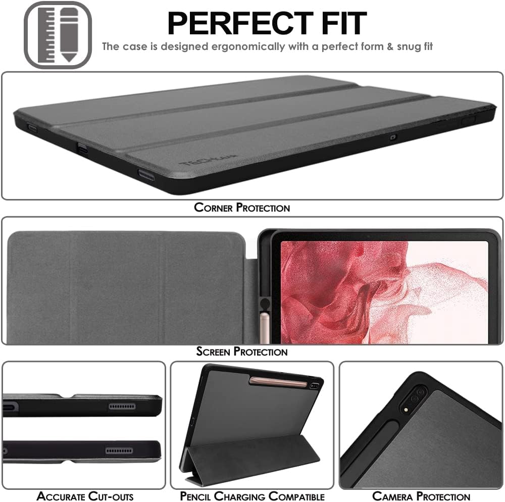 [Smart Case] Slim Stand Cover with Auto Sleep/Wake for Samsung Galaxy Tab S9 Ultra (SM-X910, SM-X916 Series)