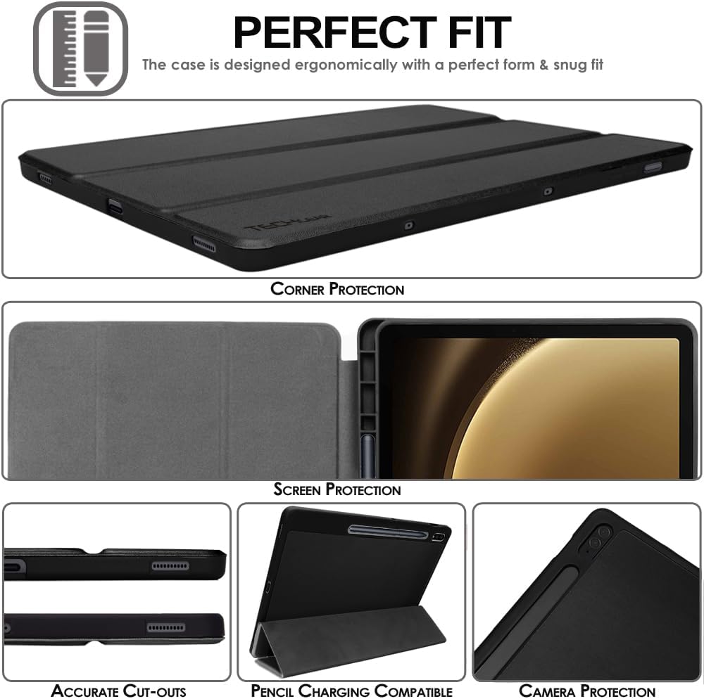 [Smart Case] Slim Stand Cover with Auto Sleep/Wake for Samsung Galaxy Tab S9 FE Plus 12.4" (SM-X610 / SM-X616)