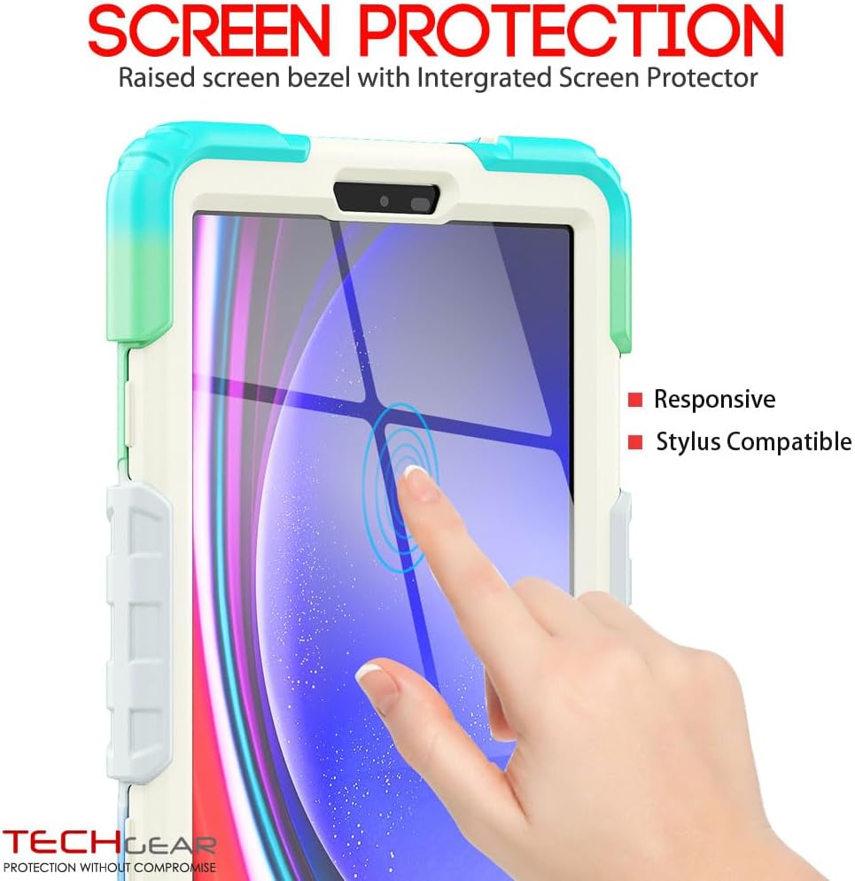 [ArmourSHIELD Case] Full Body Tough Rugged Case with Folding Stand & Screen Protector For Samsung Galaxy Tab A9 8.7" (SM-X110 / SM-X115)