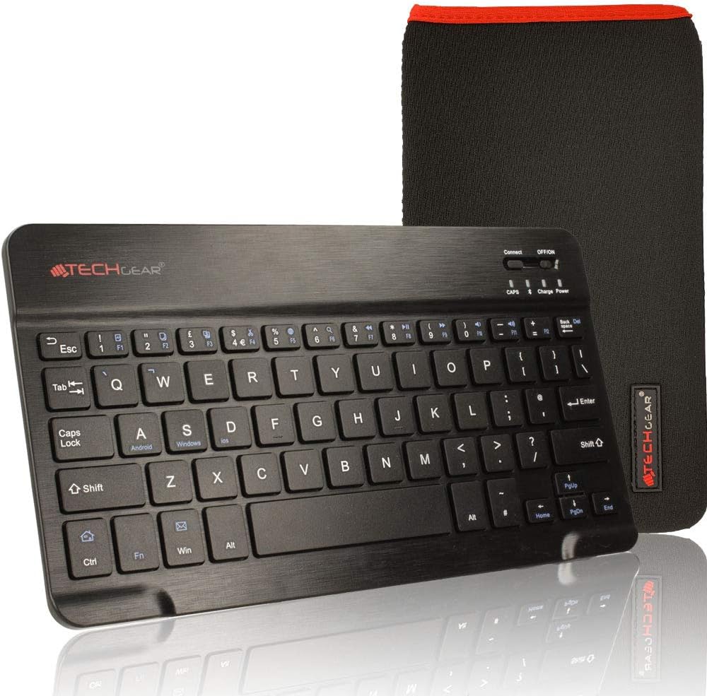 [Active Strike] Slim Line Bluetooth Wireless UK QWERTY Keyboard With Carry Case