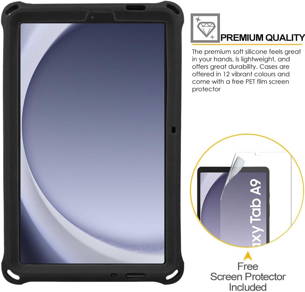 [Bumper Case] Shockproof Soft Easy Grip Case for Samsung Galaxy Tab A9 8.7" (SM-X110 / SM-X115)