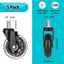 Office Chair Wheels Replacement Casters for ALL Floors inc Hardwood Floors, Ultra Heavy Duty Rollerblade Swivel Office Chair Castors - Universal fit (NOT IKEA)