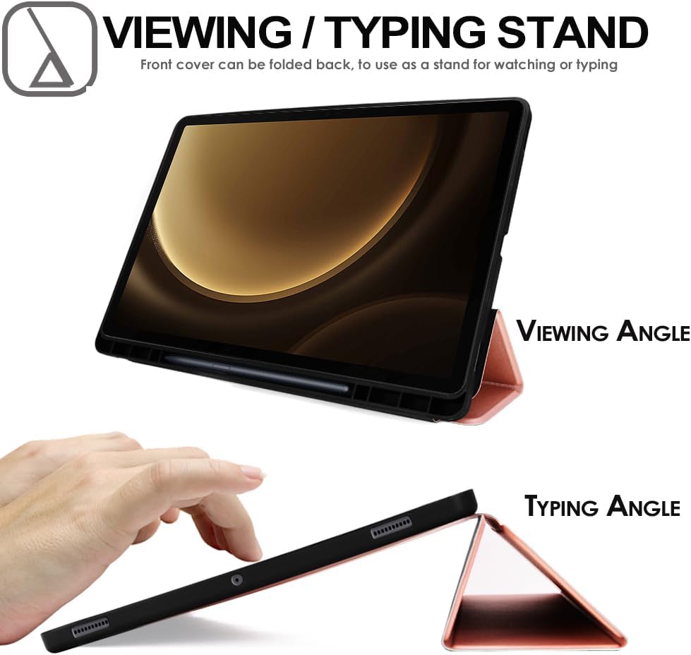 [Smart Case] Slim Stand Cover with Auto Sleep/Wake for Samsung Galaxy Tab S9 FE Plus 12.4" (SM-X610 / SM-X616)