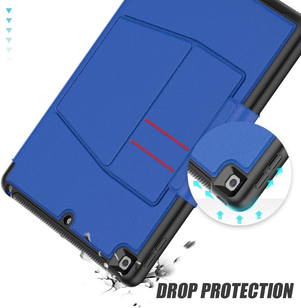 [Enduro Case] Tough Strong Magnetic & Flip Case [Auto Sleep/Wake] Cover with Multi-Angle Stand & Card Slot For Apple iPad 10.2" 2021-2019 9th-7th Gen
