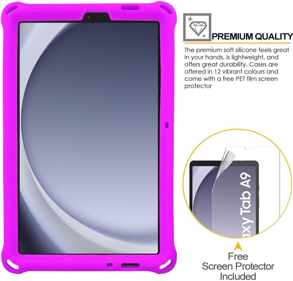 [Bumper Case] Shockproof Soft Easy Grip Case for Samsung Galaxy Tab A9 8.7" (SM-X110 / SM-X115)