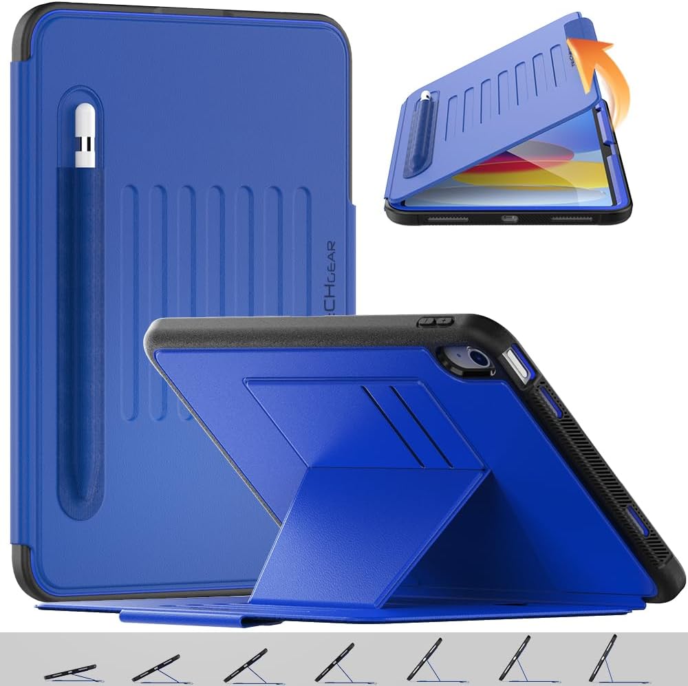 [Enduro Case] Tough Strong Magnetic & Flip Case [Auto Sleep/Wake] Cover with Multi-Angle Stand & Card Slot For Apple iPad 11th & 10th Generation, iPad 2025 / 2022