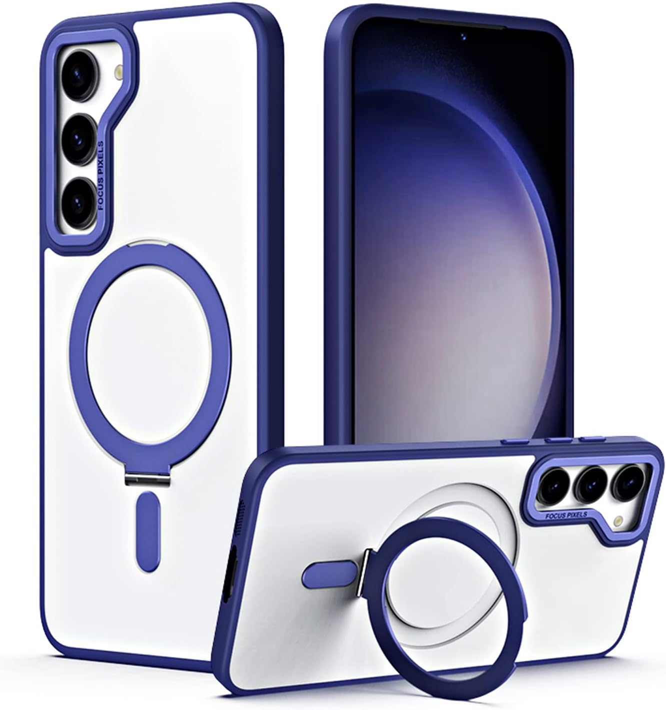 [Fusion Armour Ring] Premium Tough Protective Magnetic Ring Kickstand Case, MagSafe Case for Samsung Galaxy S24 Plus