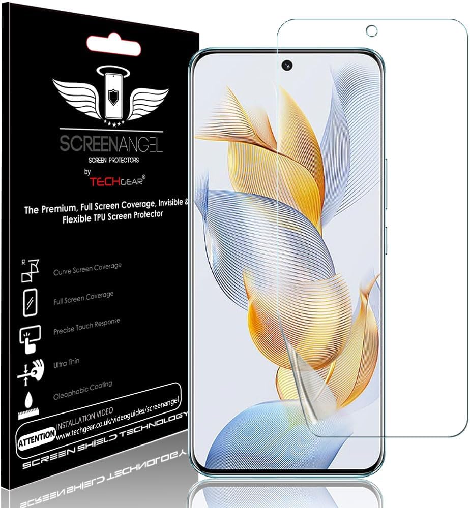[Screen Angel Edition] Case Friendly Screen Protector [Bubble Free] [FULL Screen Coverage] HD Clear Flexible TPU Film For Honor 90 5G