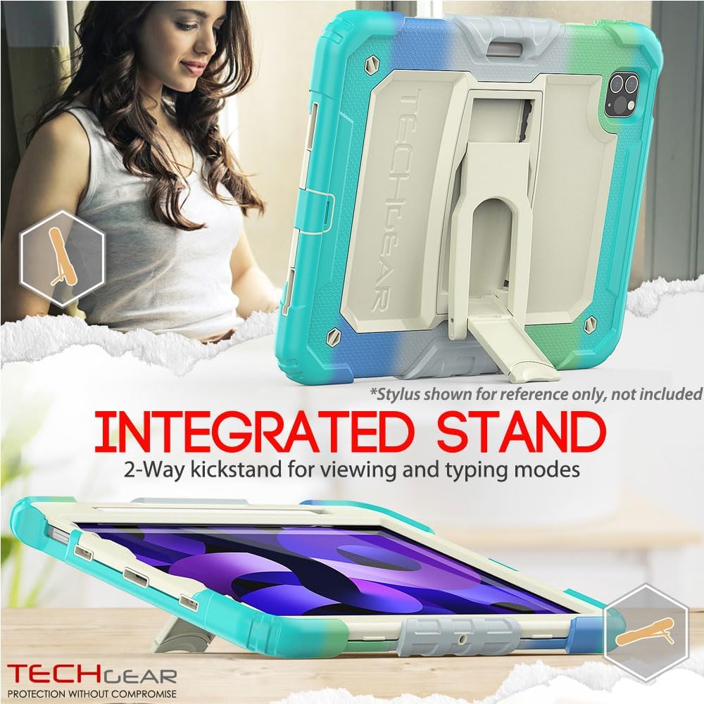 [ArmourSHIELD] Full Body Tough Rugged Case with Folding Stand & Protector For Apple iPad Air 10.9" 4th/5th Gen (2022/20) & iPad Pro 11" 4th/3rd Gen