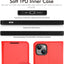 [Wallet Case] Protective Cover with Cash & Card Holder, Stand and Wrist Strap For Apple iPhone 15