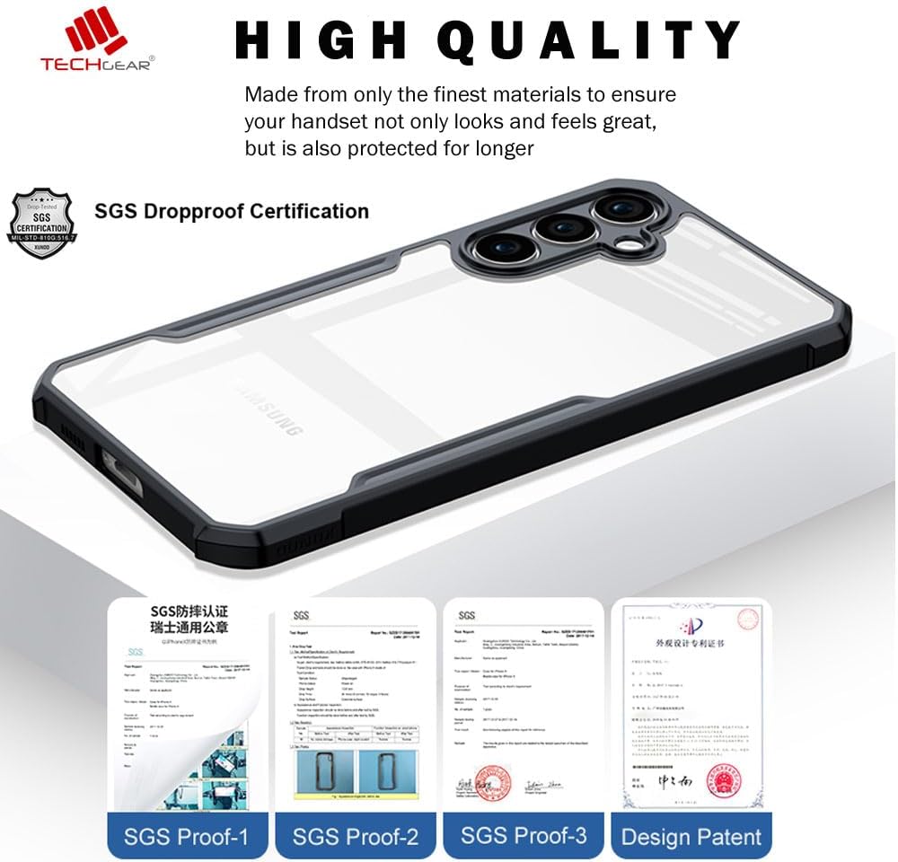 [Fusion Armour Case] Premium Hybrid Tough Heavy Duty, Clear Back, Bumper Case for Samsung Galaxy A15 5g