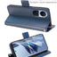 [Leather Wallet Case] Protective Cover with Cash & Card Holder, Stand and Wrist Strap For Oppo Reno 10 5G