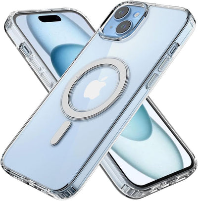 iPhone 15 Magnetic Case [Fusion HD] Shockproof, Anti-Scratch, Slim & Light, Hybrid Drop Protection, Gel Bumper & Clear Hard Back MagSafe Case Cover
