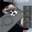 Premium Liquid Silicone Shockproof Anti-Scratch Magnetic Kickstand Case, Soft Microfibre Lining, Compatible with MagSafe Case for iPhone 15 Pro 6.1"