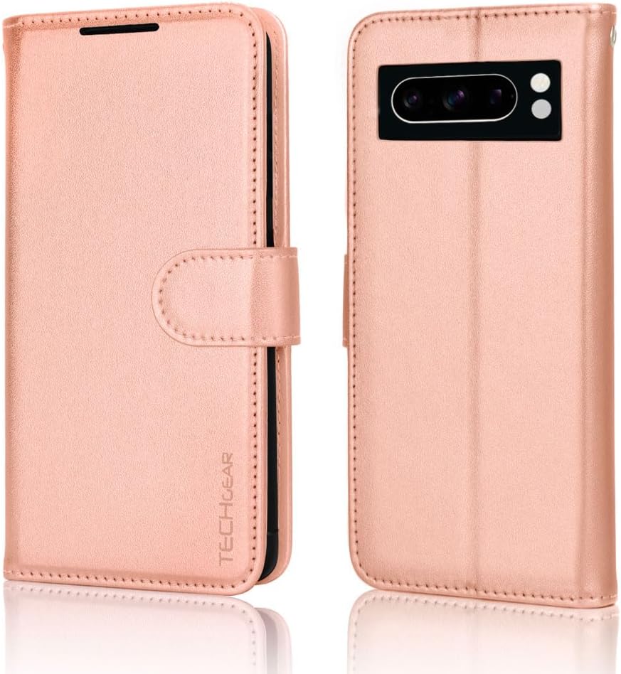 [Wallet Case] Protective Cover with Cash & Card Holder, Stand and Wrist Strap For Google Pixel 8 Pro
