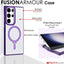 [Fusion Armour Ring] Premium Tough Protective Magnetic Ring Kickstand Case, MagSafe Case for Samsung Galaxy S24 Ultra