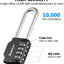 4-Dial Heavy Duty Combination Padlock [2.6" Long Shackle]