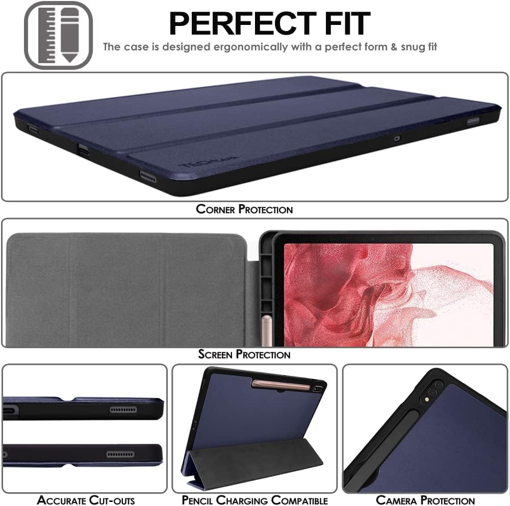 [Smart Case] Slim Stand Cover with Auto Sleep/Wake for Samsung Galaxy Tab S9 Plus 12.4" (SM-X810, SM-X816 Series)