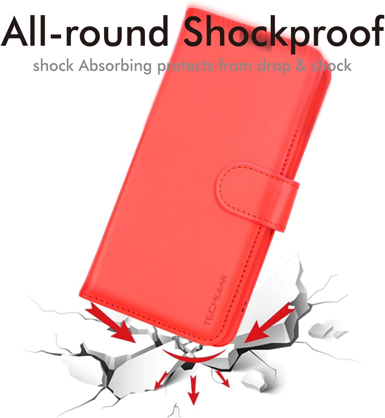 [Wallet Case] Protective Cover with Cash & Card Holder, Stand and Wrist Strap For Samsung Galaxy S24 Plus