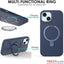 Premium Liquid Silicone Shockproof Anti-Scratch Magnetic Kickstand Case, Soft Microfibre Lining, Compatible with MagSafe Case for iPhone 15 6.1"