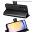 [Leather Wallet Case] Protective Cover with Cash & Card Holder, Stand and Wrist Strap For Samsung Galaxy A25 5G