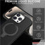 Premium Liquid Silicone Shockproof Anti-Scratch Magnetic Kickstand Case, Soft Microfibre Lining, Compatible with MagSafe Case for iPhone 15 Pro Max