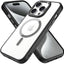 iPhone 15 Pro Max Tough MagSafe Case [Magnetic Fusion] Premium Tough Rugged Protective Case Slim Heavy Duty Protection with Clear Back