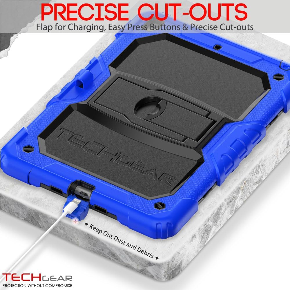 [ArmourSHIELD Case] Full Body Tough Rugged Case with Folding Stand & Screen Protector For Apple iPad 10.2" 2021/2020/2019 [9th/8th/7th Generation]