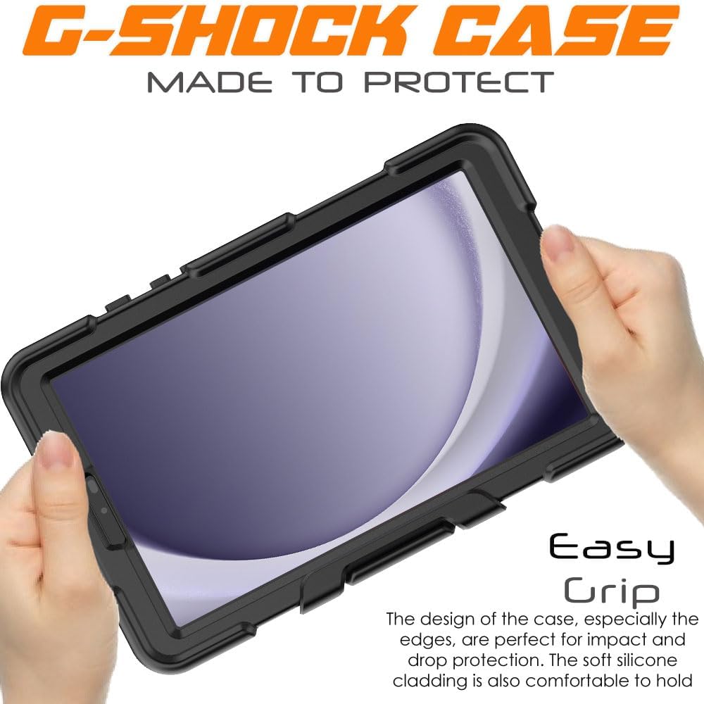 [G-SHOCK Case] Heavy Duty Long Survival Screen Protector Case for Samsung Galaxy Tab A9 8.7" (SM-X110 / SM-X115)