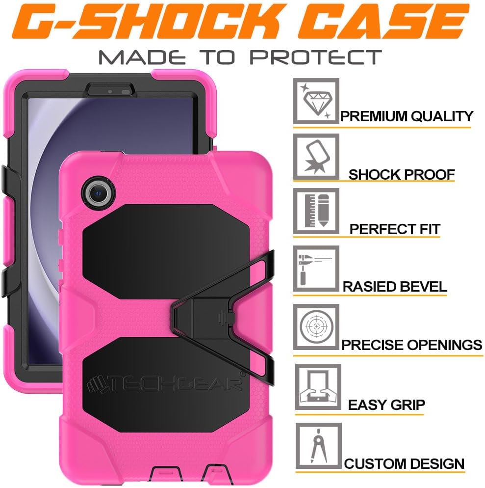 [G-SHOCK Case] Heavy Duty Long Survival Screen Protector Case for Samsung Galaxy Tab A9 8.7" (SM-X110 / SM-X115)