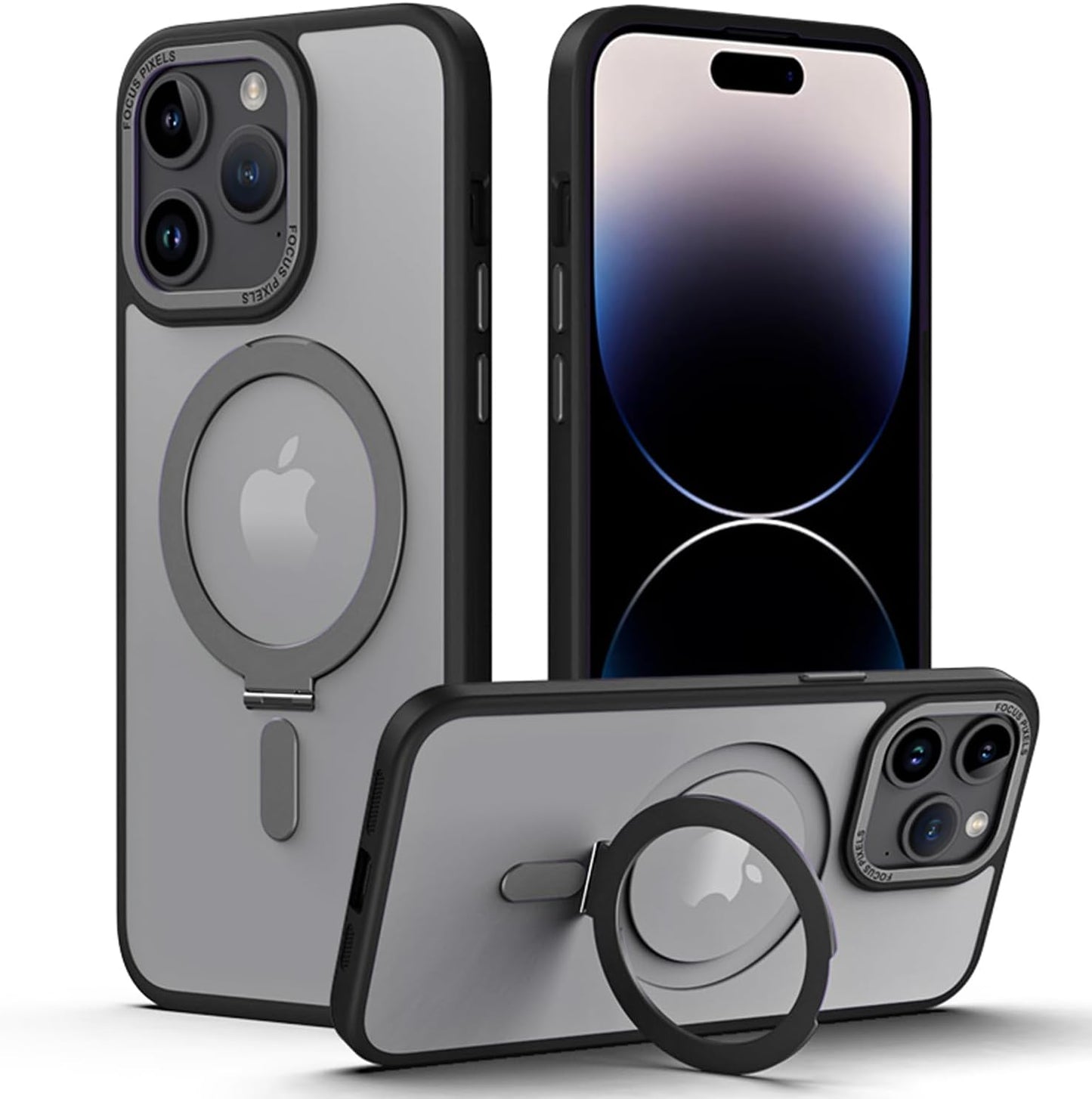 [Fusion Armour Ring] Premium Tough Protective Magnetic Ring Kickstand Case, MagSafe Case for iPhone 15 Pro Max 6.7"