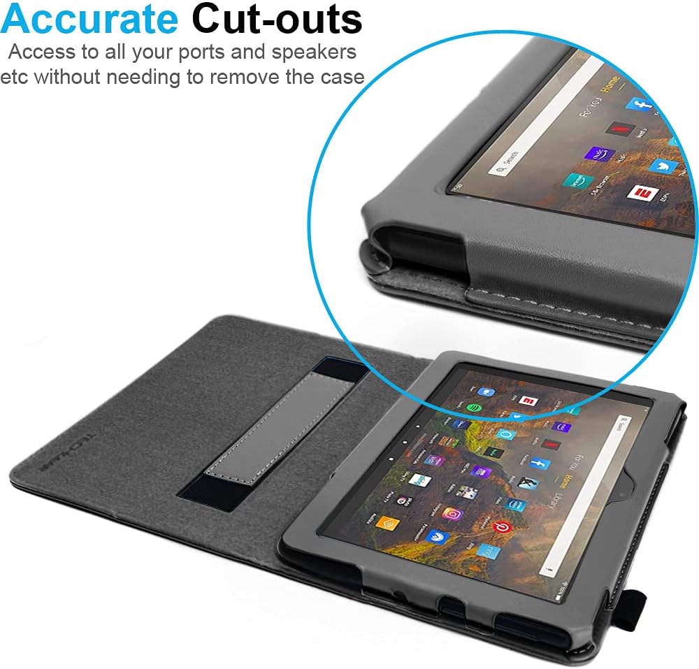 [Folio Case] Smart Cover Stand with Auto Sleep/Wake & Hand Strap for Amazon Fire Max 11" 2023 / 13th Generation