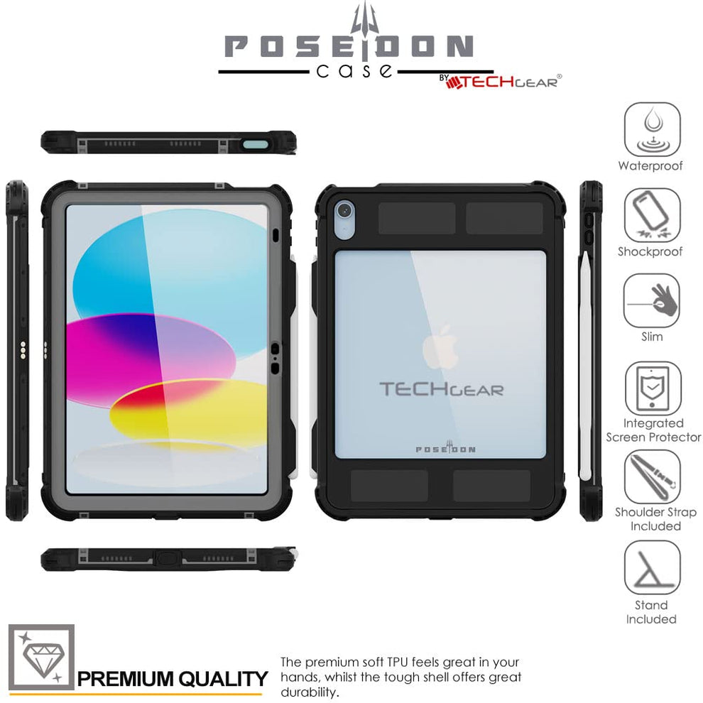 TECHGEAR Waterproof Case for iPad A16 11th Gen & 10th Gen – Techgear