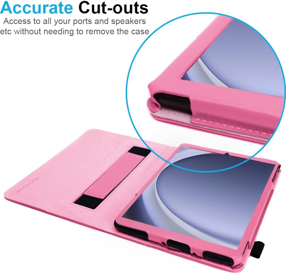 [Folio Case] Smart Cover Stand with Auto Sleep/Wake & Hand Strap for Samsung Galaxy Tab A9 Plus 11" (SM-X210 / SM-X215)