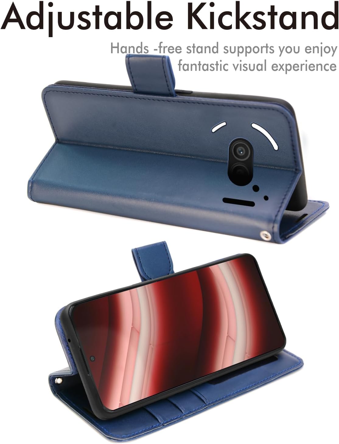 [Leather Wallet Case] Protective Cover with Cash & Card Holder, Stand and Wrist Strap For Nothing Phone 2a