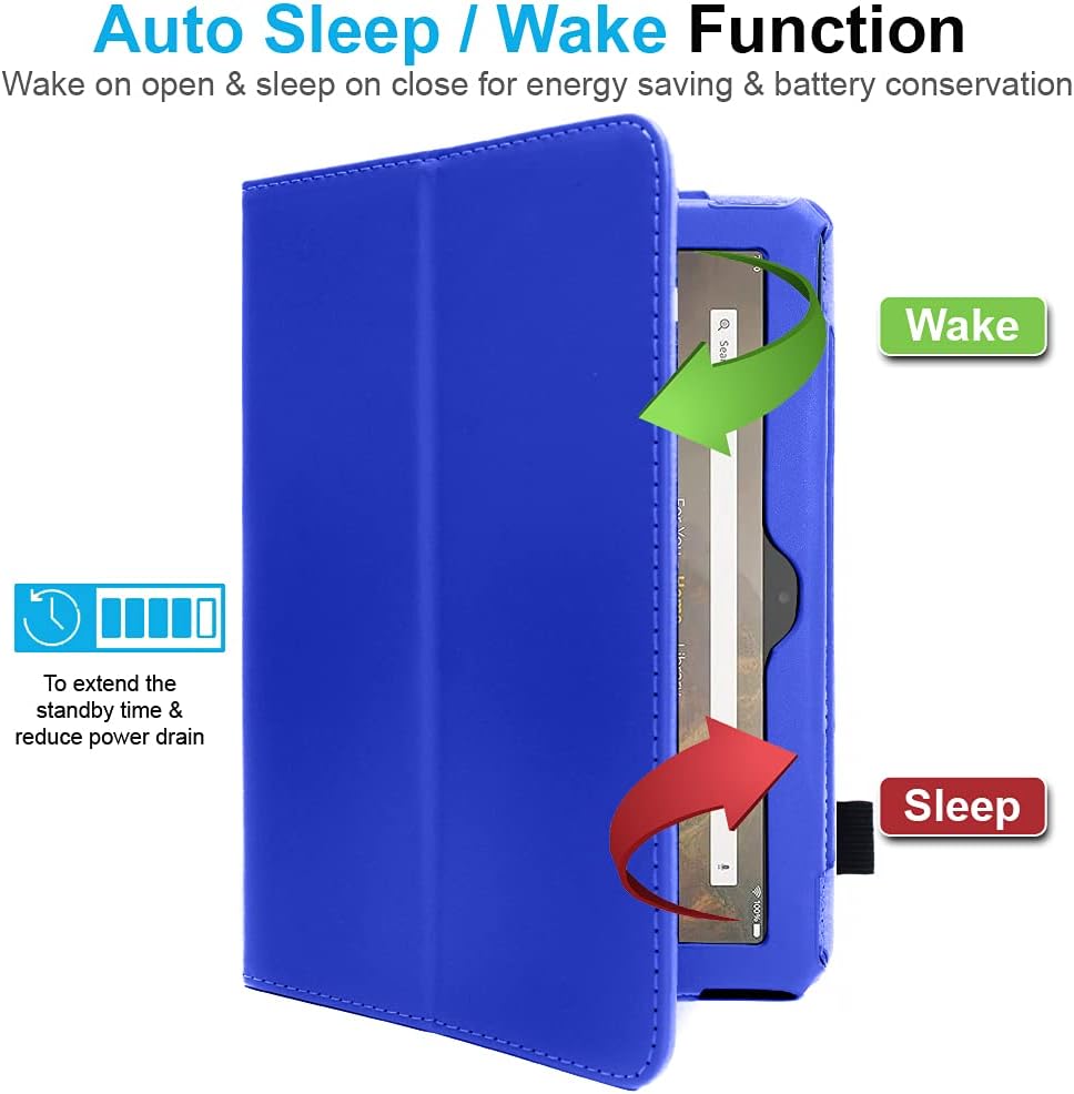 [Folio Case] Smart Cover Stand with Auto Sleep/Wake & Hand Strap for Amazon Fire Max 11" 2023 / 13th Generation