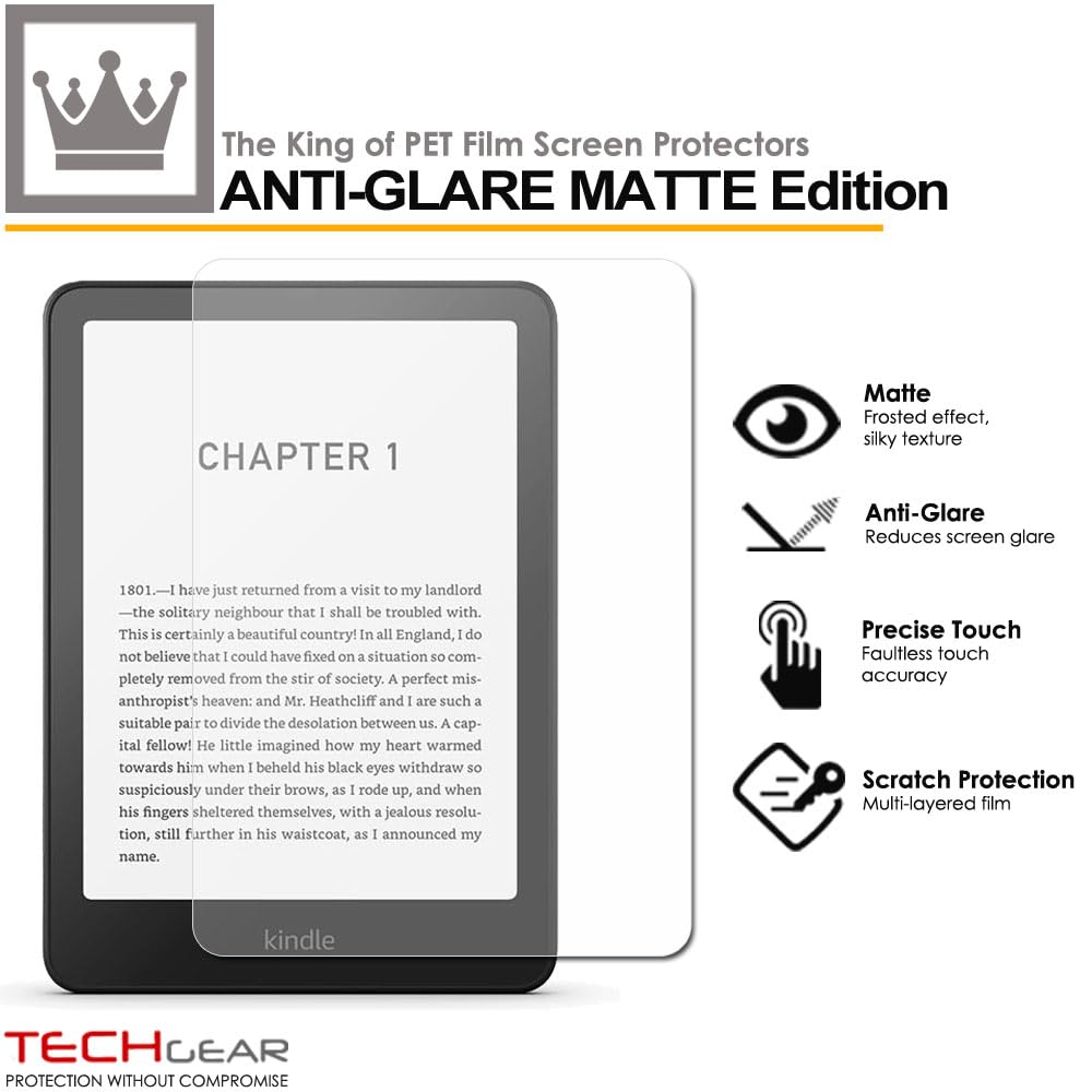 Amazon Kindle Paperwhite/Signature/Kids/Kindle Colorsoft (2024 / 12th Generation) Anti Glare, Matte Film Screen Protectors