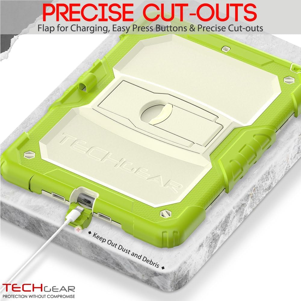 [ArmourSHIELD Case] Full Body Tough Rugged Case with Folding Stand & Screen Protector For Apple iPad 10.2" 2021/2020/2019 [9th/8th/7th Generation]