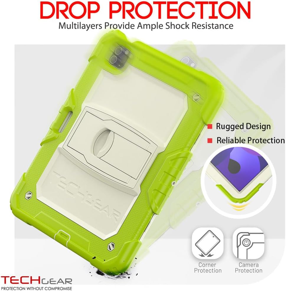 [ArmourSHIELD] Full Body Tough Rugged Case with Folding Stand & Protector For Apple iPad Air 10.9" 4th/5th Gen (2022/20) & iPad Pro 11" 4th/3rd Gen