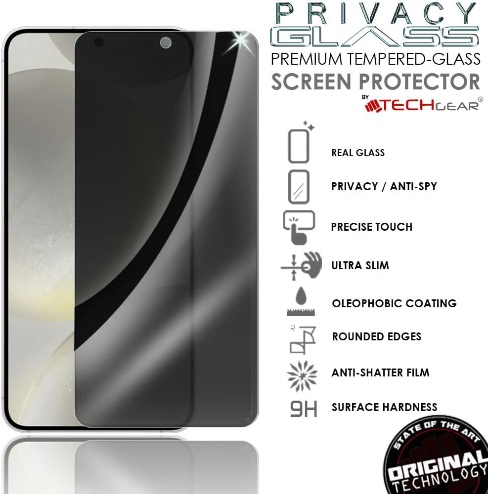 Samsung Galaxy S24 Plus Anti Spy, Privacy Full Coverage 3D Tempered Glass Screen Protectors