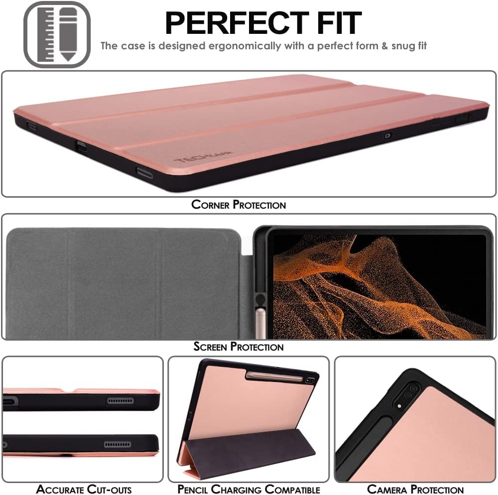 [Smart Case] Slim Stand Cover with Auto Sleep/Wake for Samsung Galaxy Tab S9 Ultra (SM-X910, SM-X916 Series)