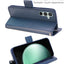 [Leather Wallet Case] Protective Cover with Cash & Card Holder, Stand and Wrist Strap For Samsung Galaxy S23 FE 5G