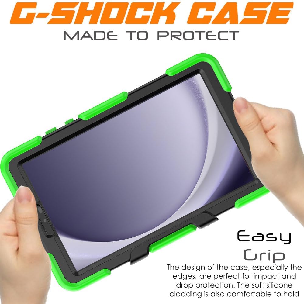 [G-SHOCK Case] Heavy Duty Long Survival Screen Protector Case for Samsung Galaxy Tab A9 8.7" (SM-X110 / SM-X115)