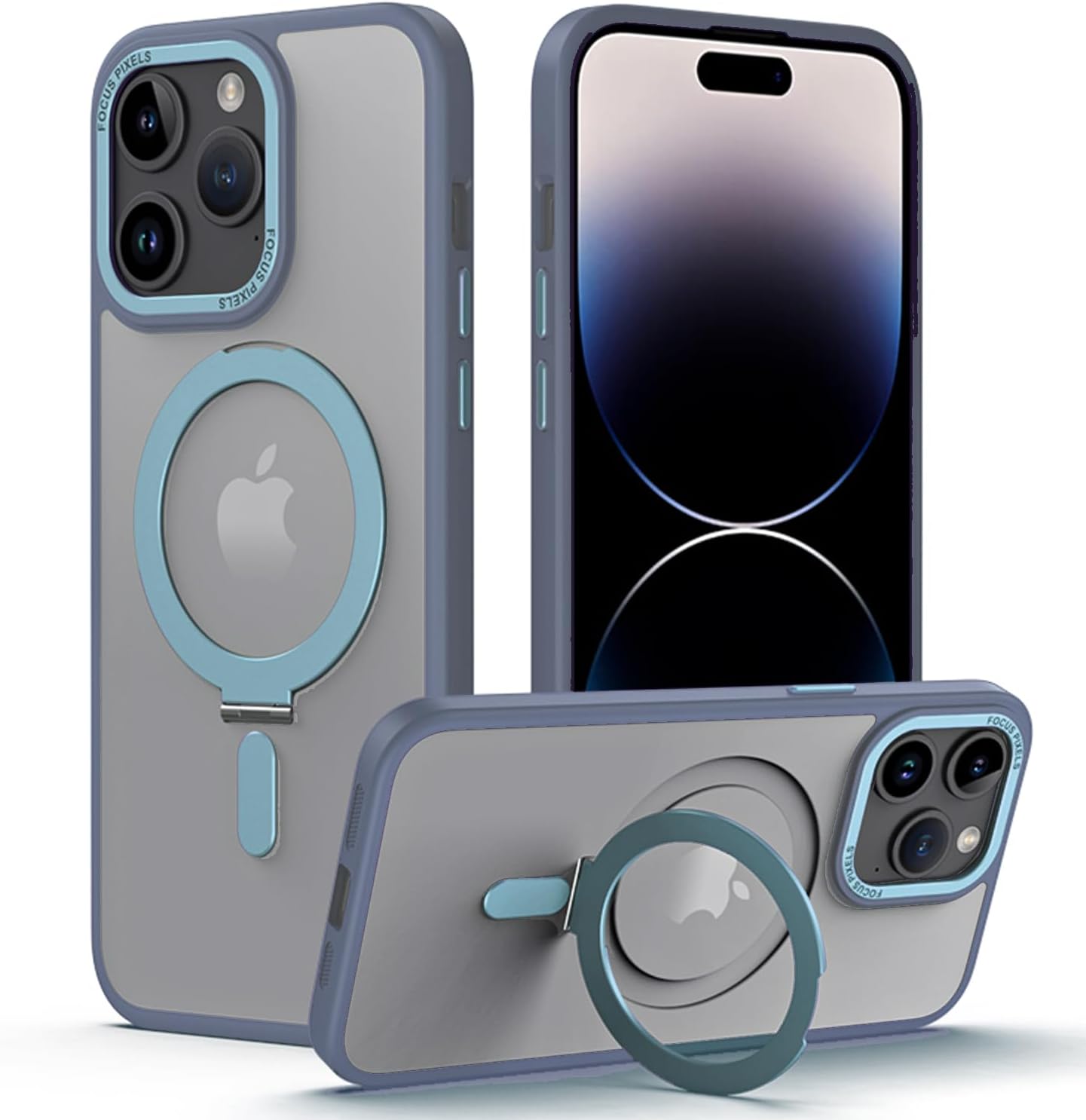 [Fusion Armour Ring] Premium Tough Protective Magnetic Ring Kickstand Case, MagSafe Case for iPhone 15 Pro Max 6.7"