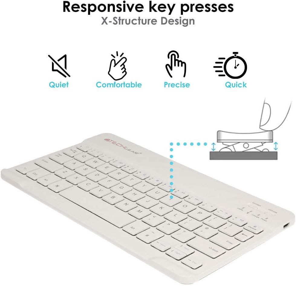 [Active Strike] Slim Line Bluetooth Wireless UK QWERTY Keyboard With Carry Case