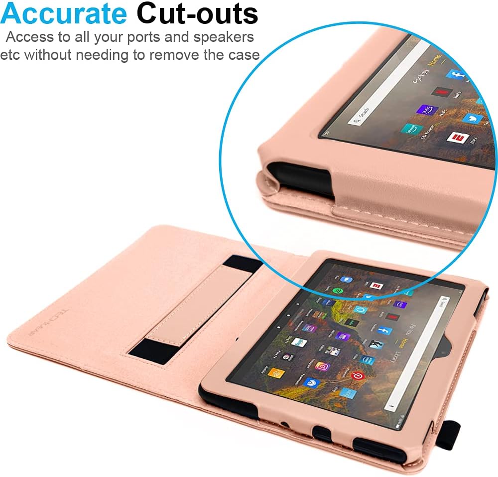 [Folio Case] Smart Cover Stand with Auto Sleep/Wake & Hand Strap for Amazon Fire Max 11" 2023 / 13th Generation