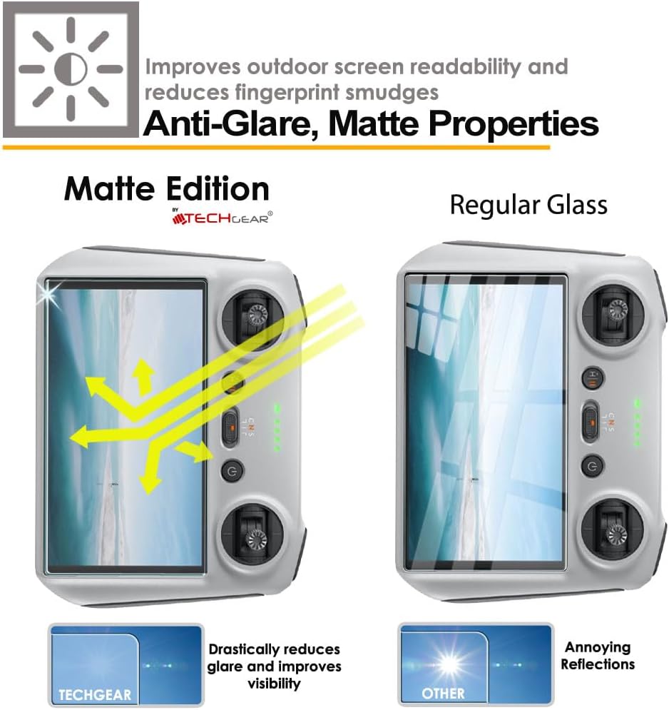 DJI RC / DJI RC 2 Anti Glare, Matte Tempered Glass Screen Protectors