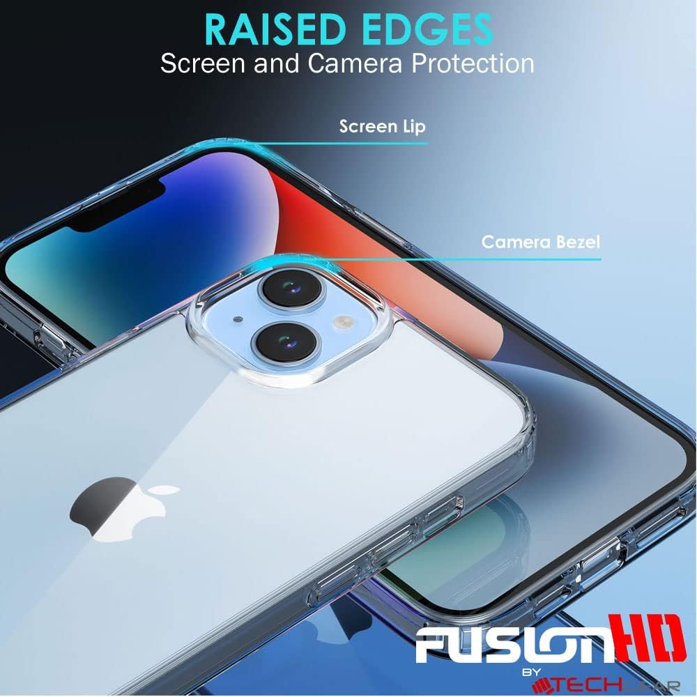iPhone 15 Magnetic Case [Fusion HD] Shockproof, Anti-Scratch, Slim & Light, Hybrid Drop Protection, Gel Bumper & Clear Hard Back MagSafe Case Cover