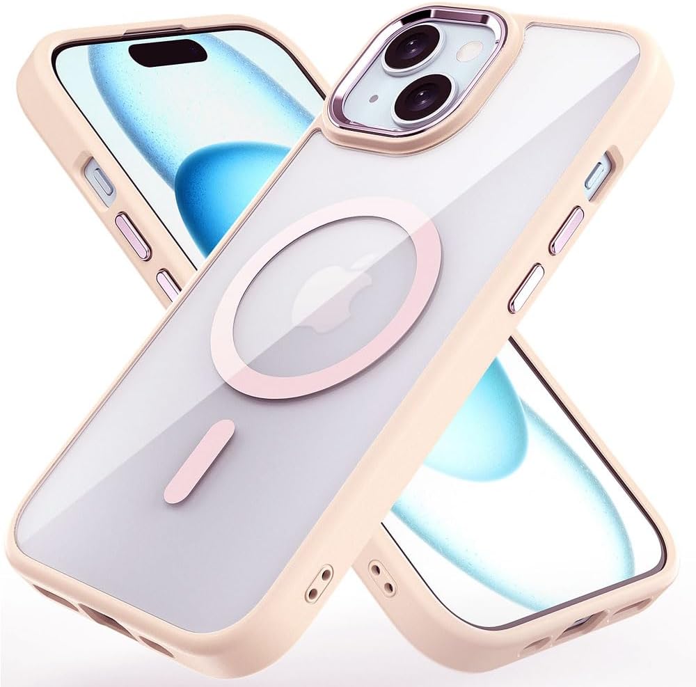 iPhone 15 Plus 6.7" Tough MagSafe Case [Magnetic Fusion] Premium Tough Rugged Protective Case Slim Heavy Duty Protection with Clear Back